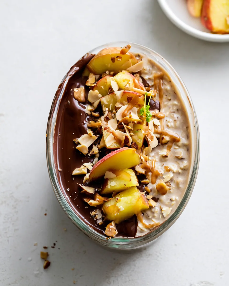 Summer Peach Crumble Overnight Oats Healthy Recipe!
