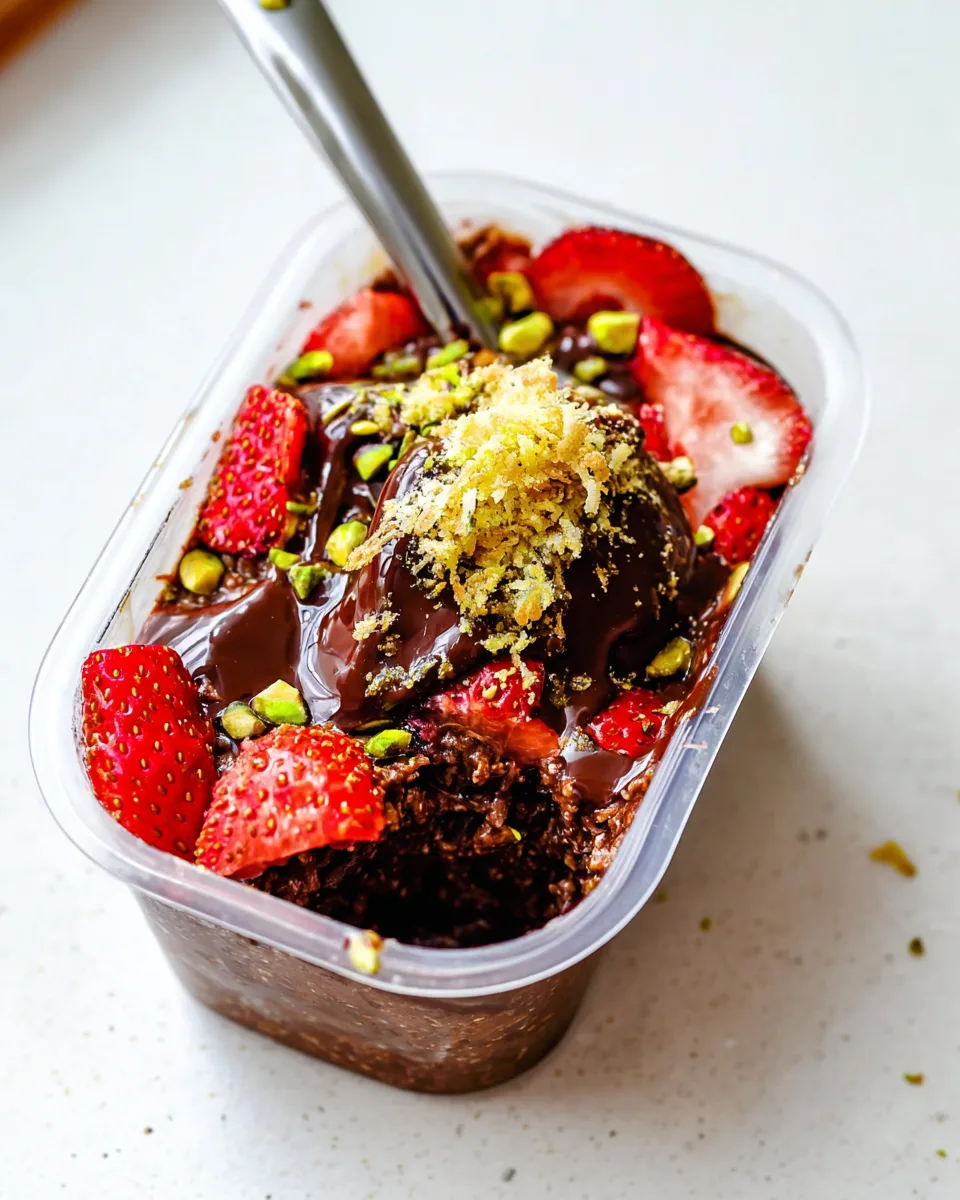 Sunshine Berry Chocolate Overnight Oats: Easy & Go!