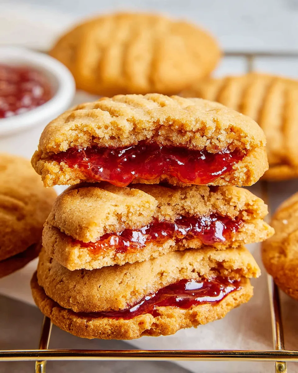 Sweet Summer PB&J Stuffed Cookies! Easy Recipe