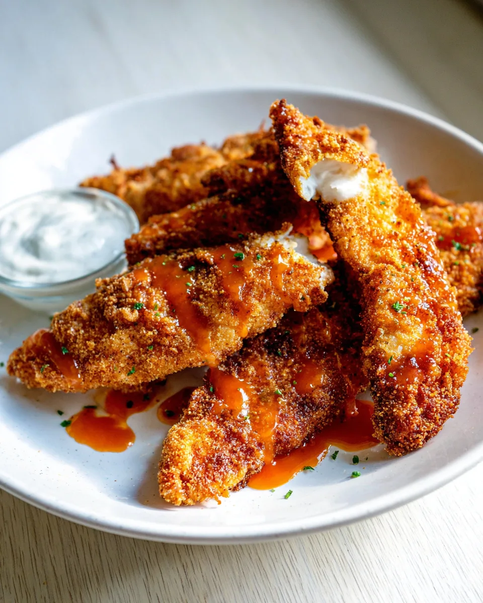The Best Crispy Sunny Hot Honey Chicken Tenders