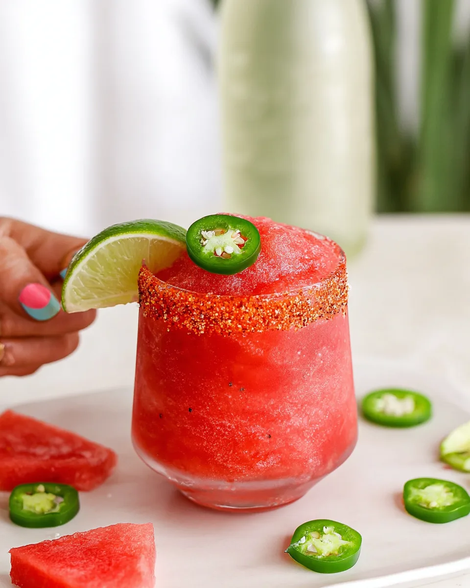 The Best Frozen Watermelon Margarita Delight!
