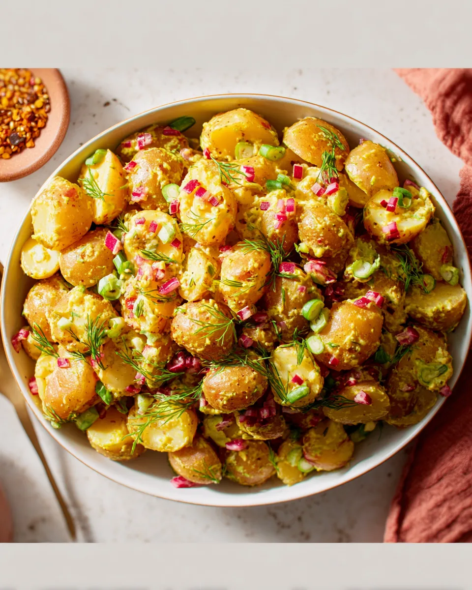 Festive 4th of July Warm Potato Salad