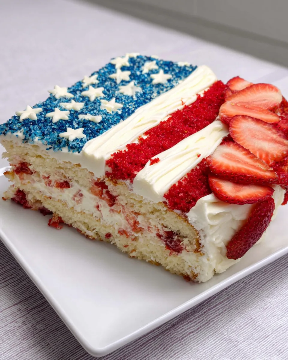 Keto American Flag Cake Recipe