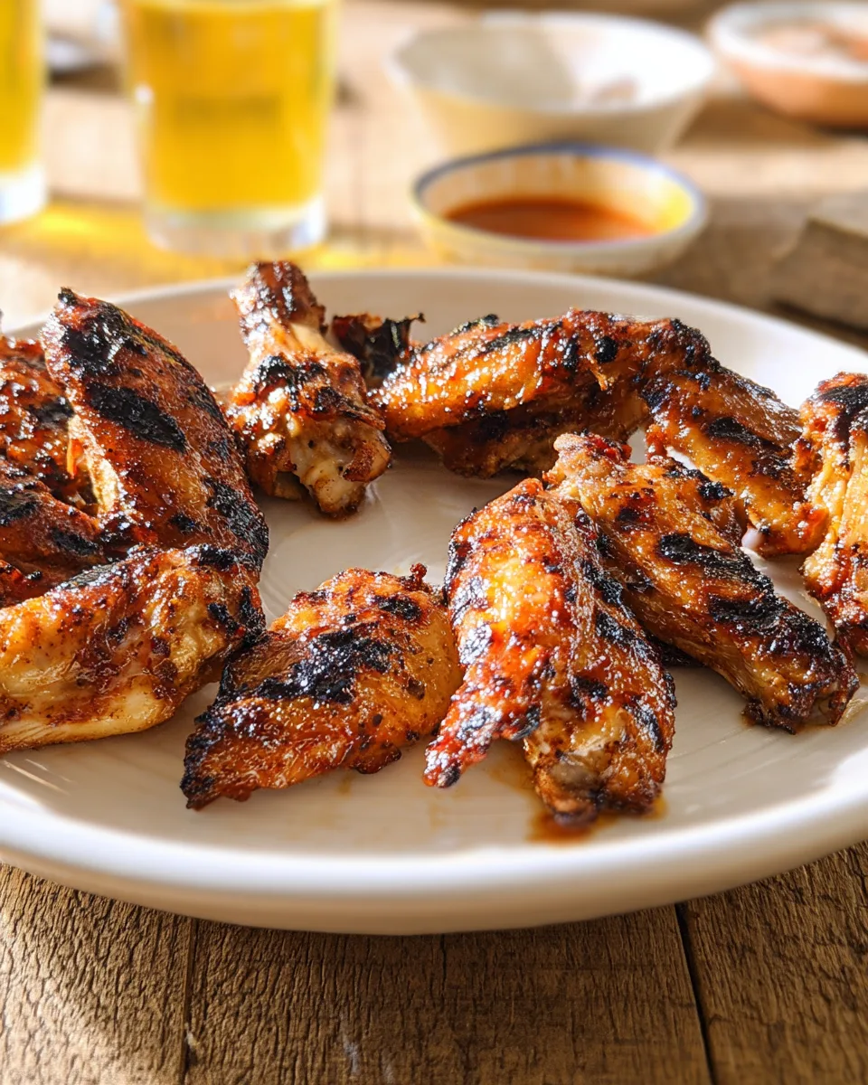 Stars & Stripes Grilled Chicken Wings!