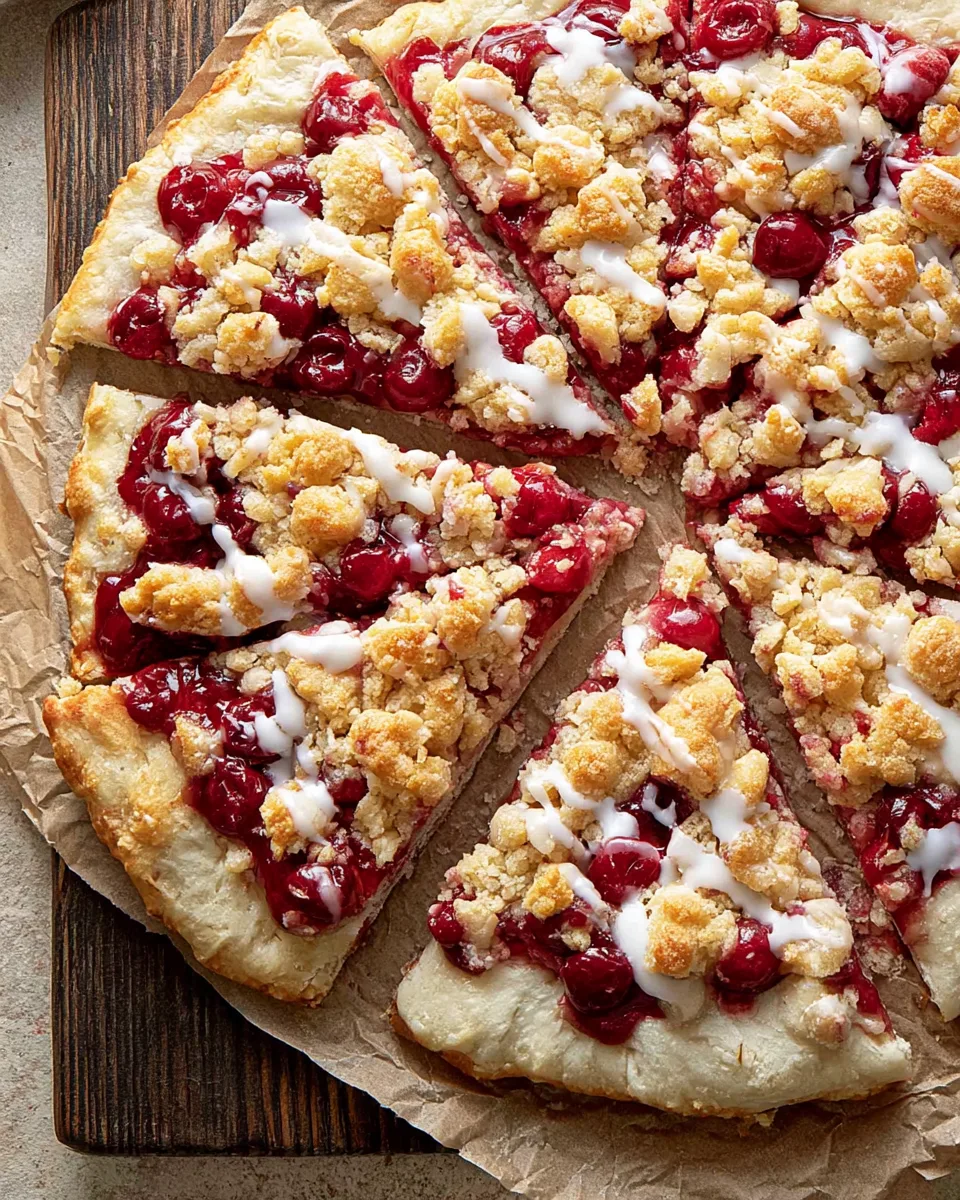 Easy Cherry Dessert Pizza Recipe