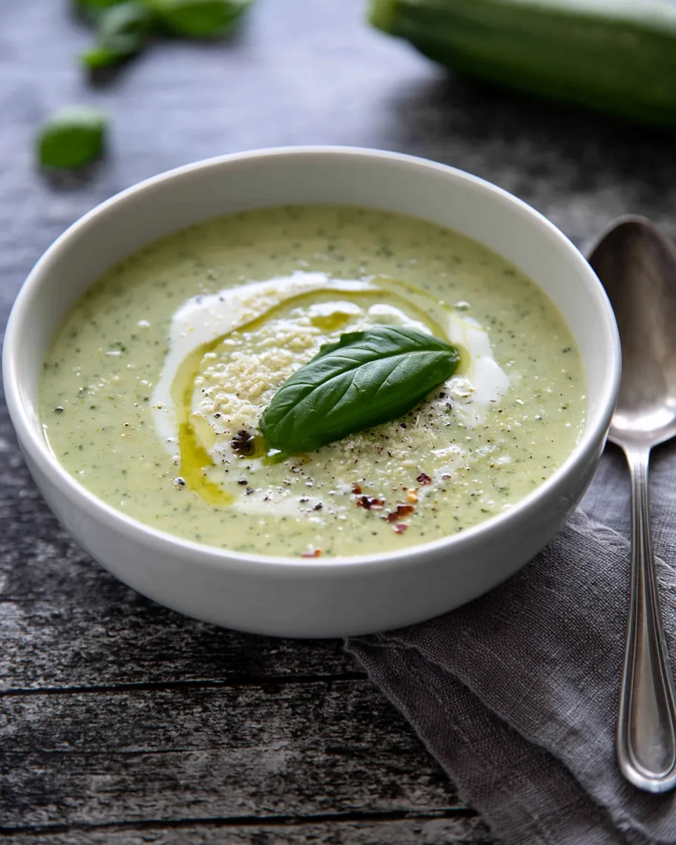 Easy Creamy Zucchini Basil Soup