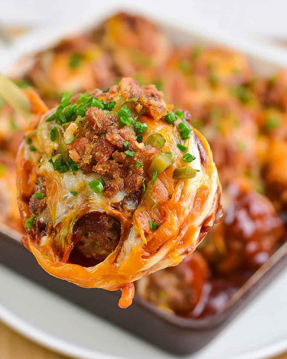 Keto BBQ Cheeseburger Meatballs Recipe