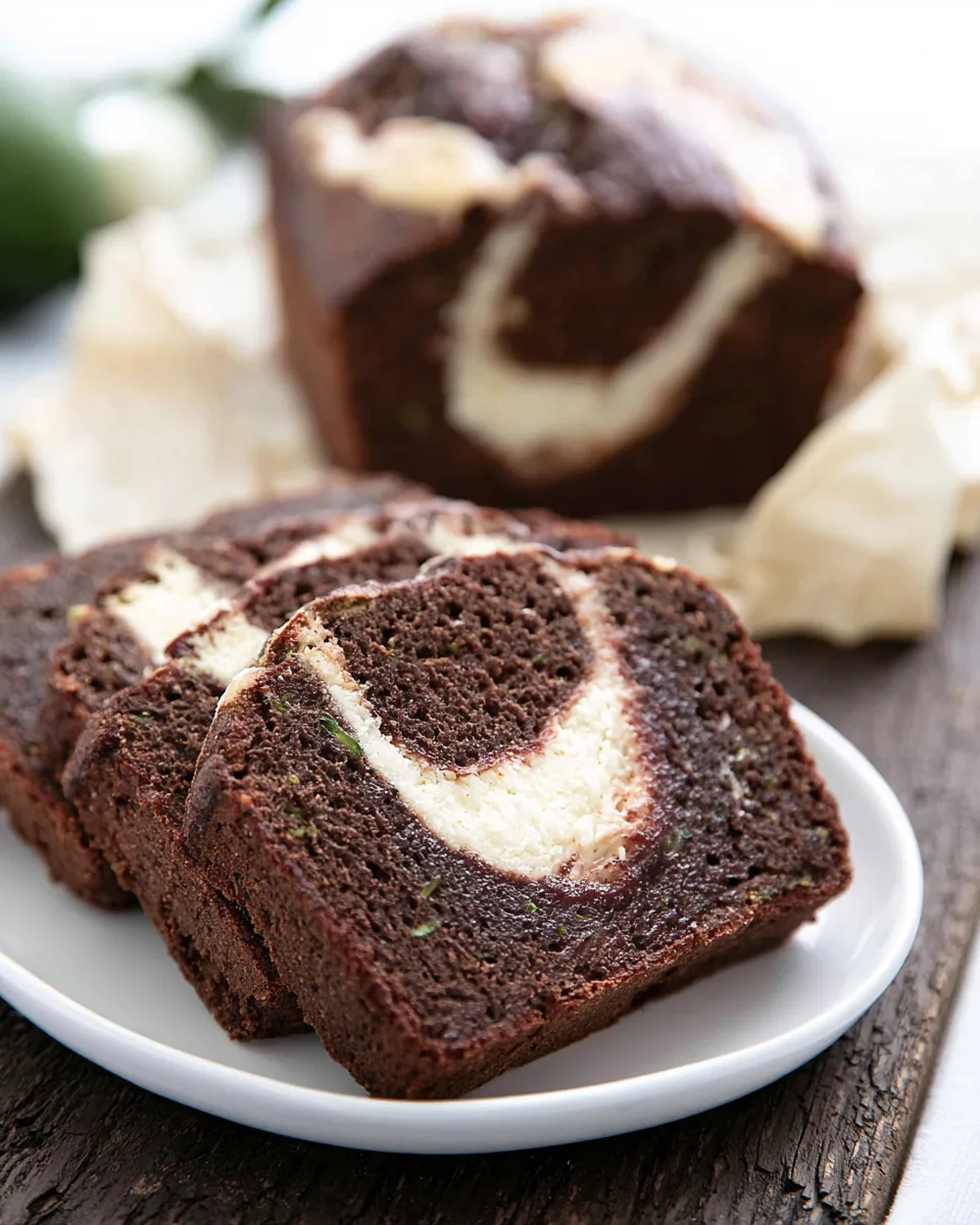 Keto Chocolate Cream Cheese Zucchini Bread Recipe
