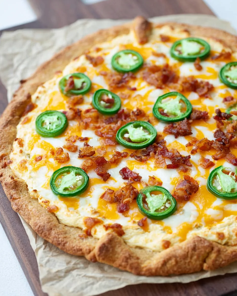 Keto Jalapeño Popper Pizza - Low Carb