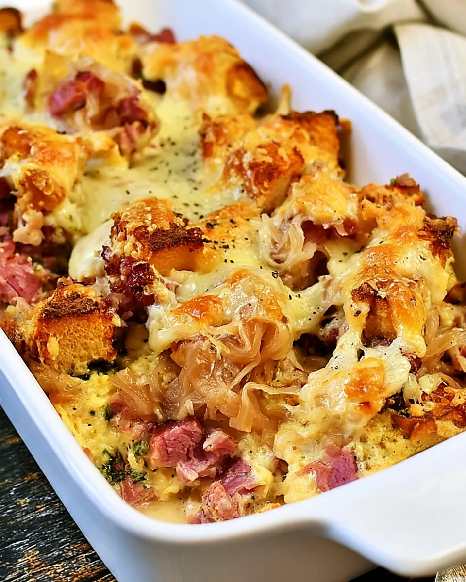 Keto Savory Reuben Pudding Recipe