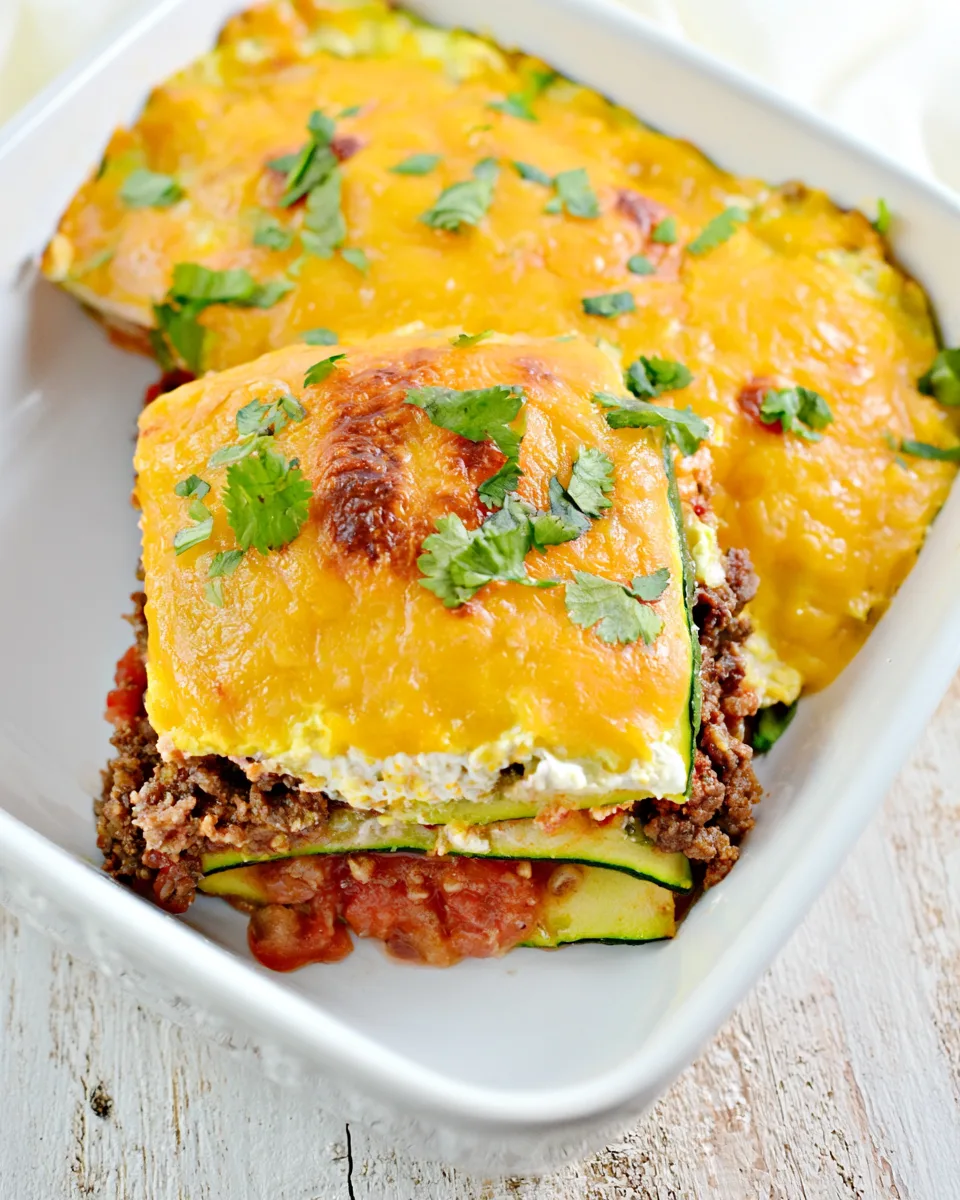 Keto Zucchini Taco Lasagna Recipe