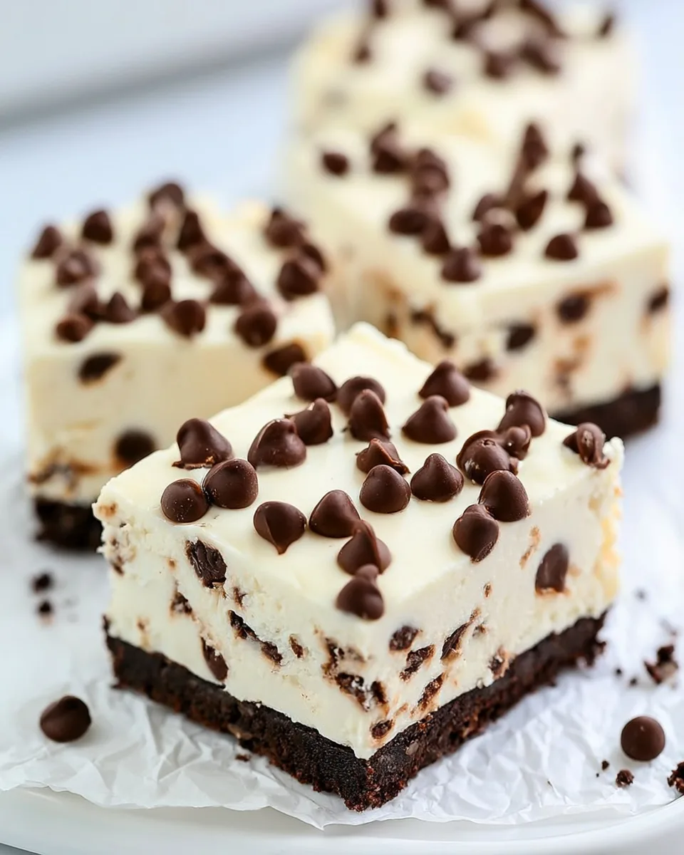 Low-Carb Chocolate Chip Cheesecake Bars