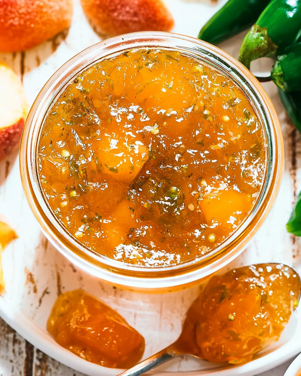Sweet and Spicy Peach Jalapeno Jam Recipe