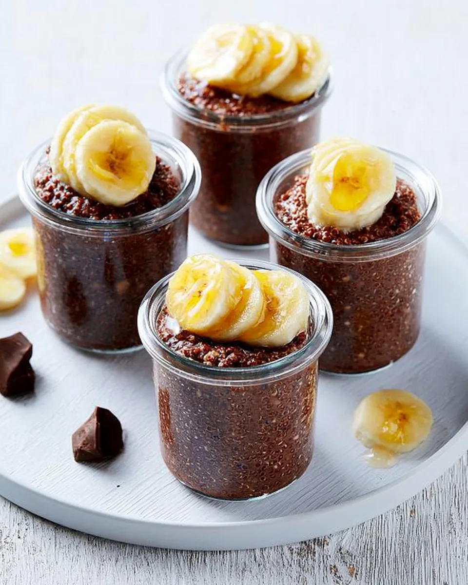Back-to-School Choc-Banana Quinoa Pudding Pots