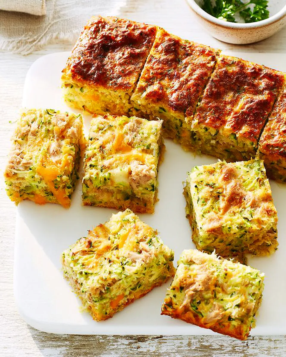 Easy Tuna and Zucchini Slice for Lunch Box