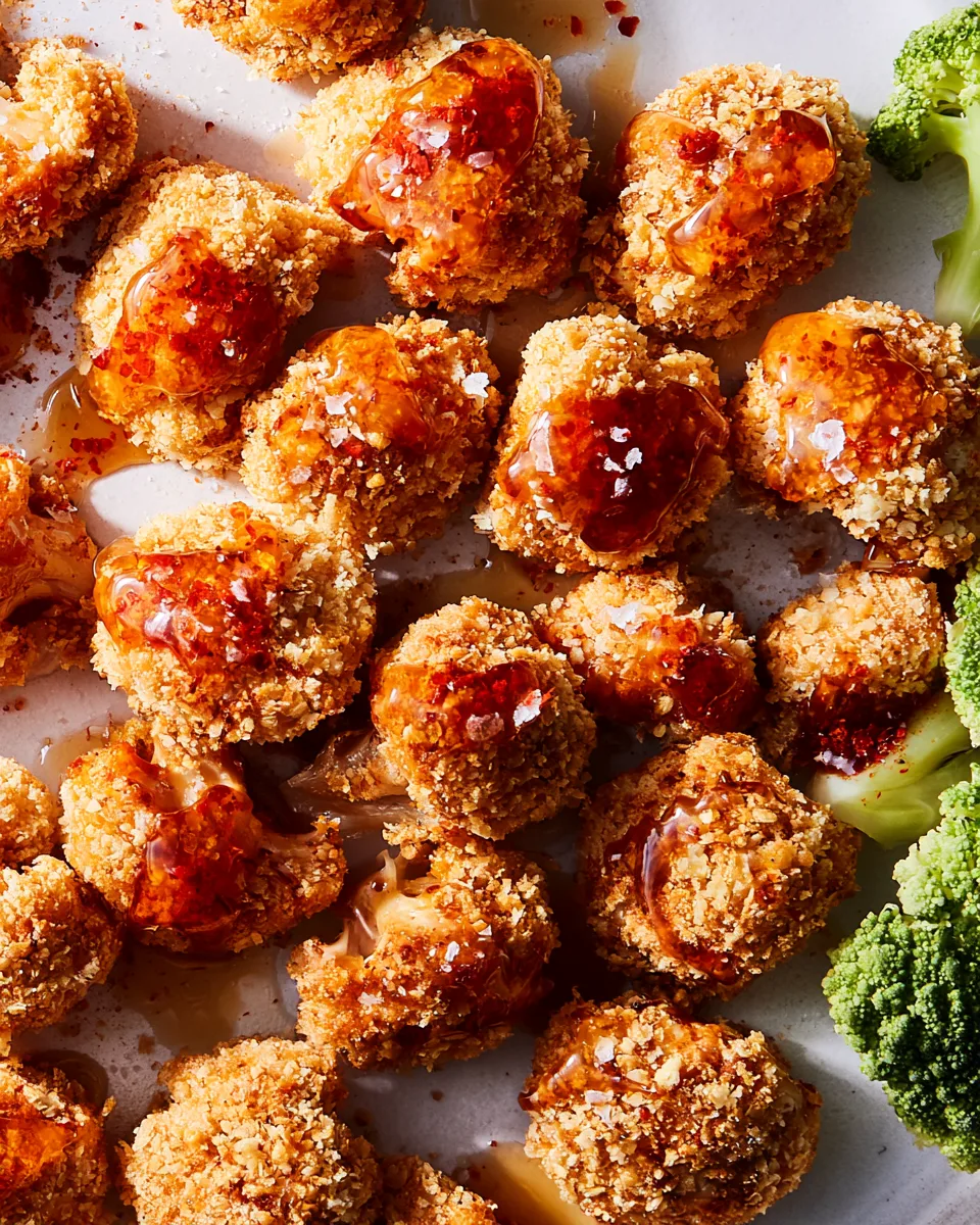 Labor Day Crispy Hot Honey Cauliflower Nuggets