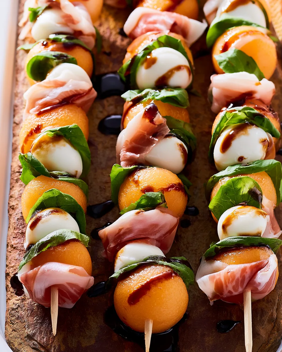 🍈 Labor Day Melon Prosciutto Skewers