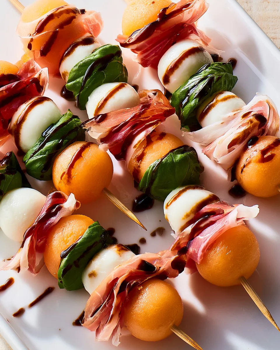 🍉 Labor Day Melon Prosciutto Skewers