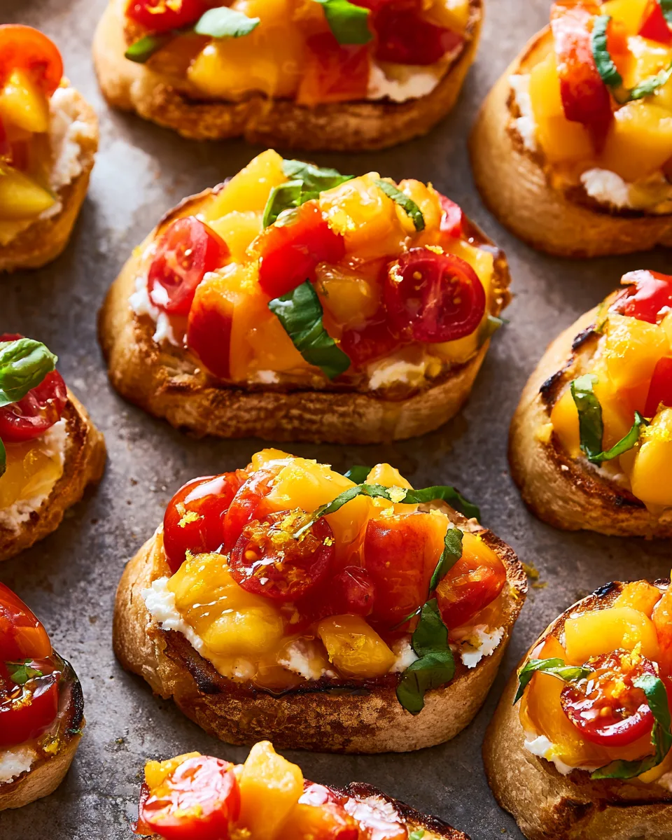 Labor Day Peach Bruschetta Recipe