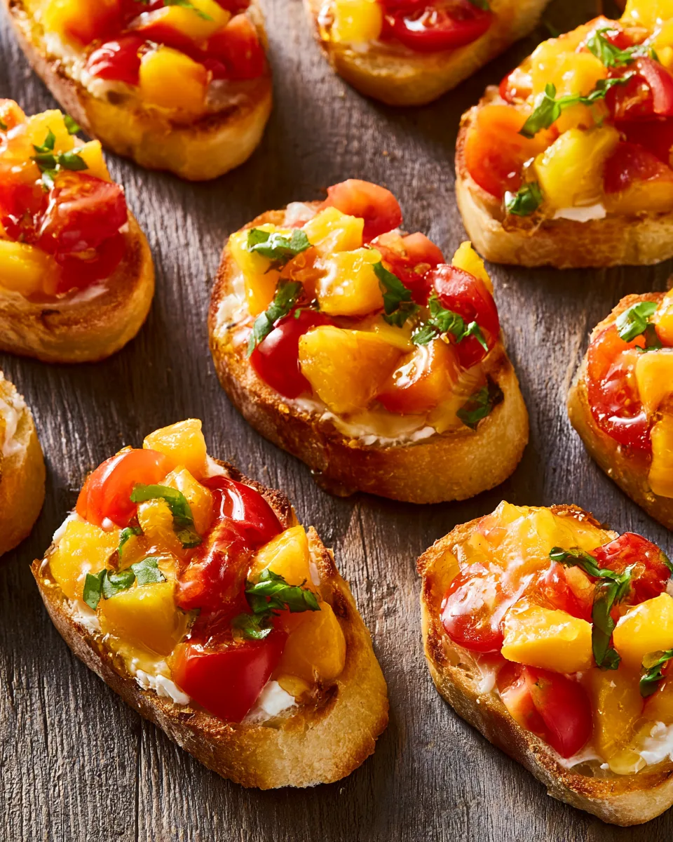 Labor Day Peach Bruschetta Recipe