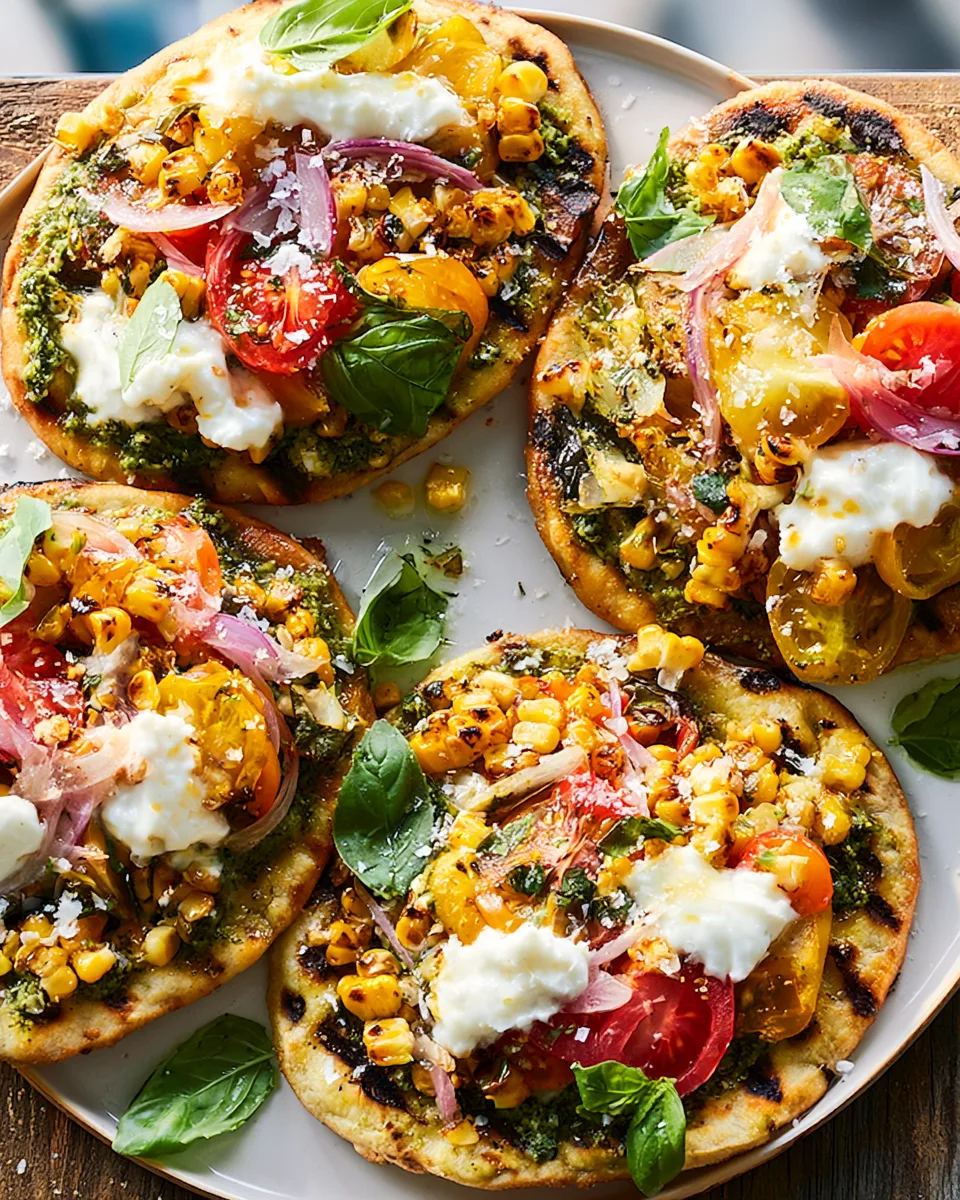 Labor Day Pesto Corn Flatbread Recipe