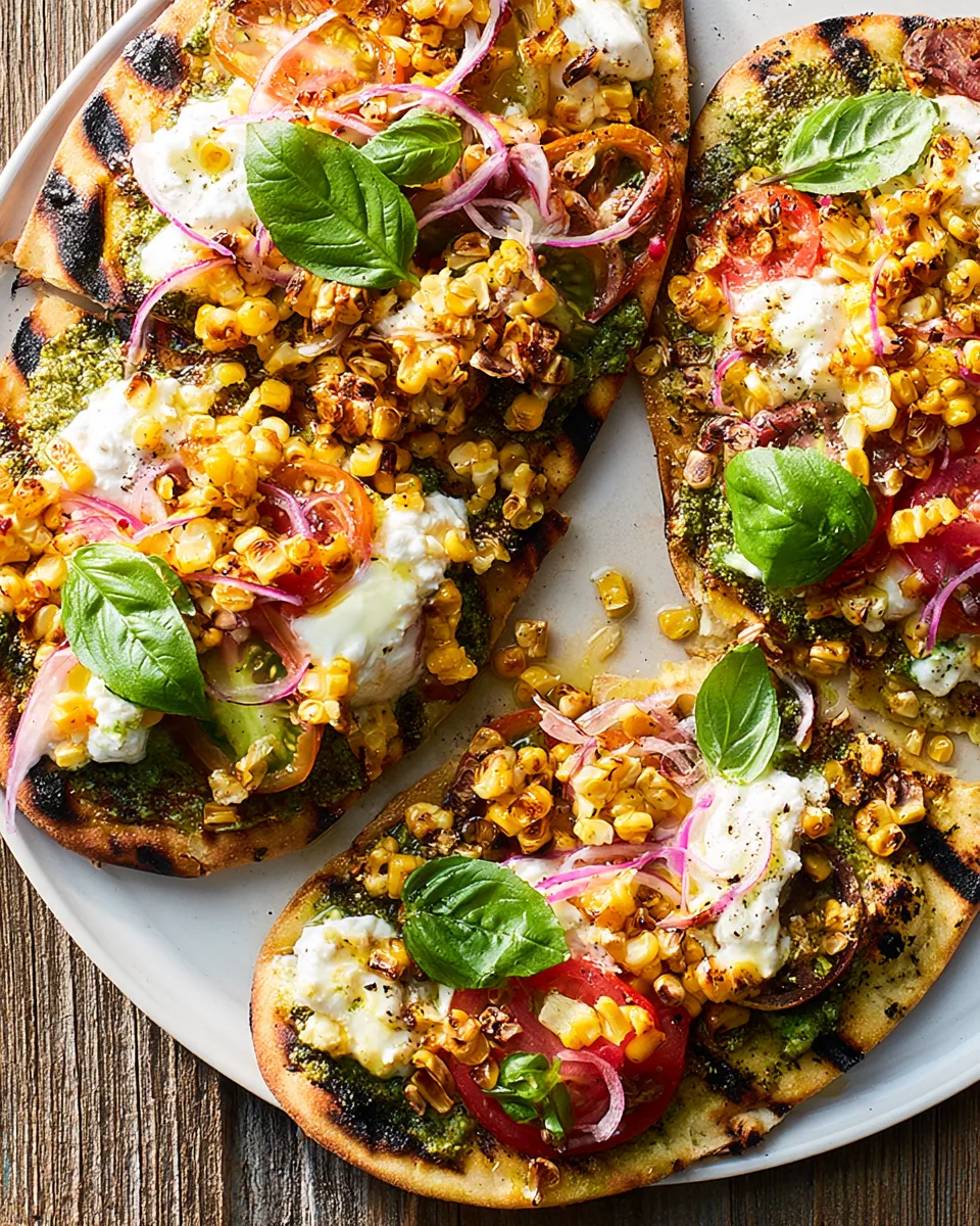 Labor Day Pesto Corn Flatbread Recipe