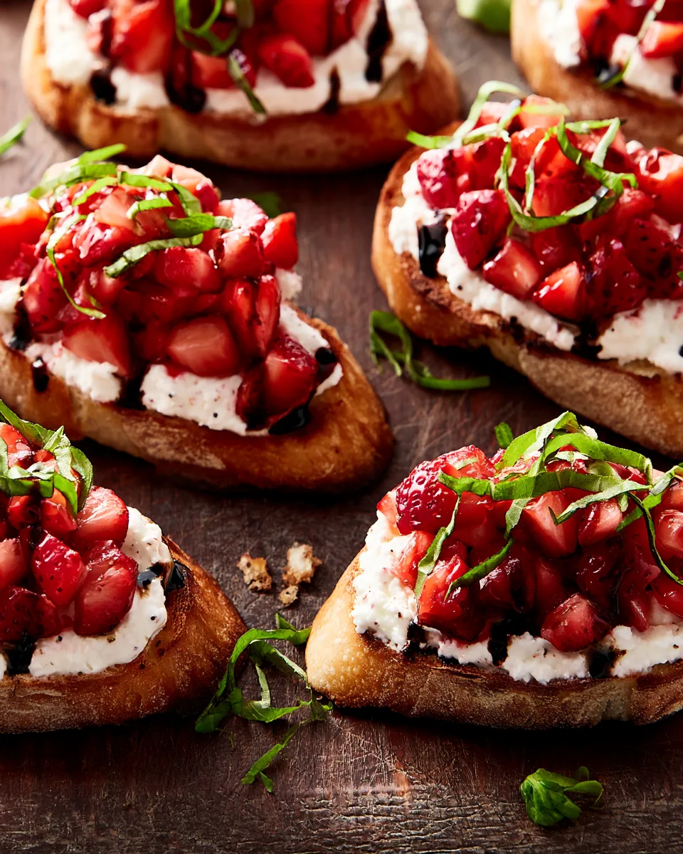 Labor Day Strawberry Balsamic Bruschetta Recipe