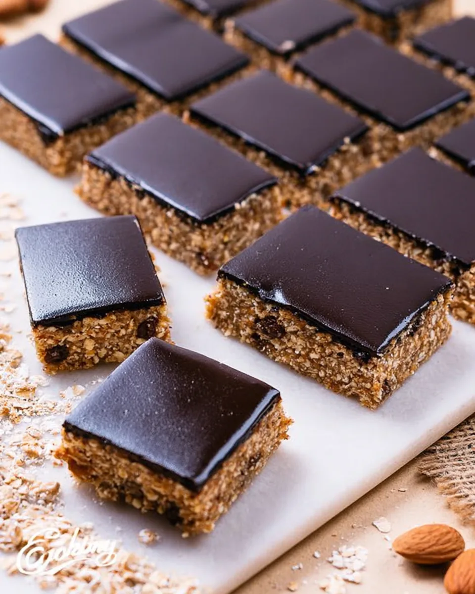 No-Bake Chocolate Peanut Butter Oat Bars Recipe