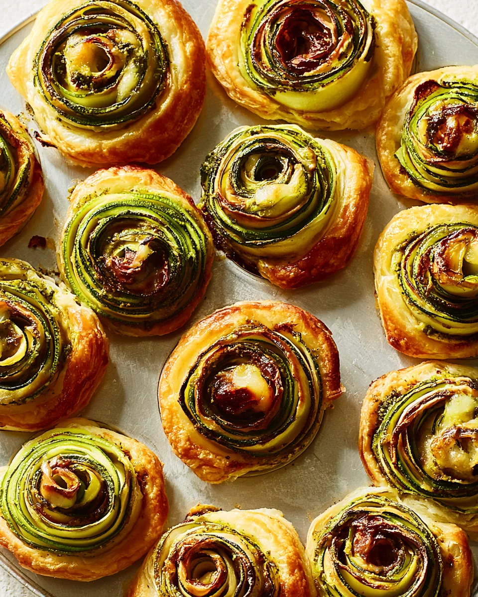 Pesto Zucchini Roses Recipe