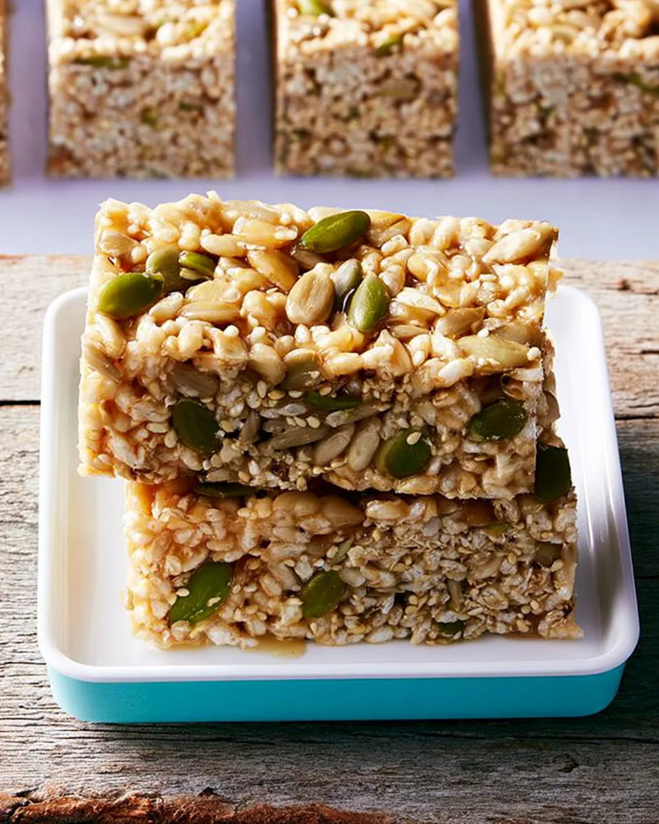 Return to School Lunchbox Sesame Puffed Rice Bars