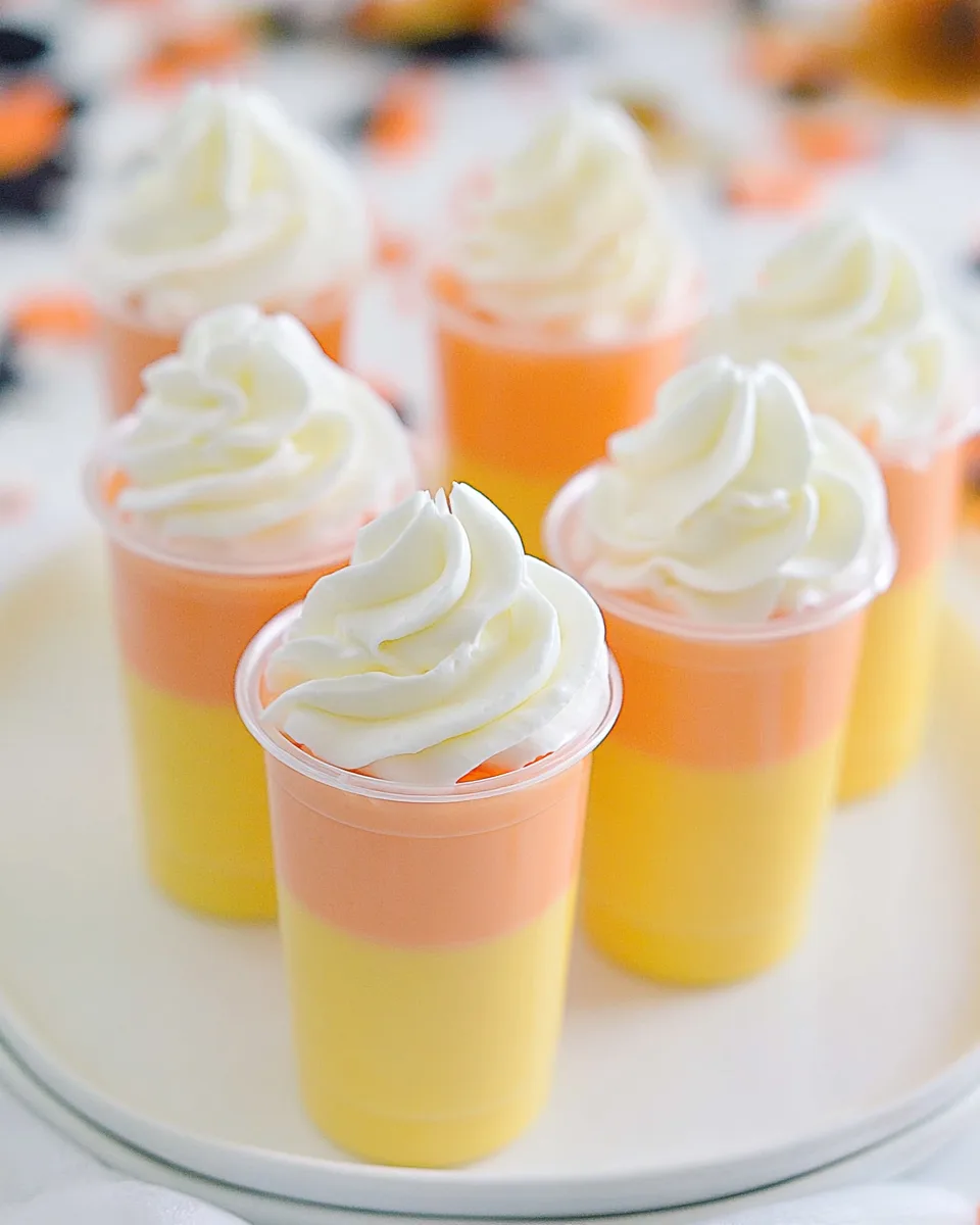 Candy Corn Keto Cheesecake Shooters