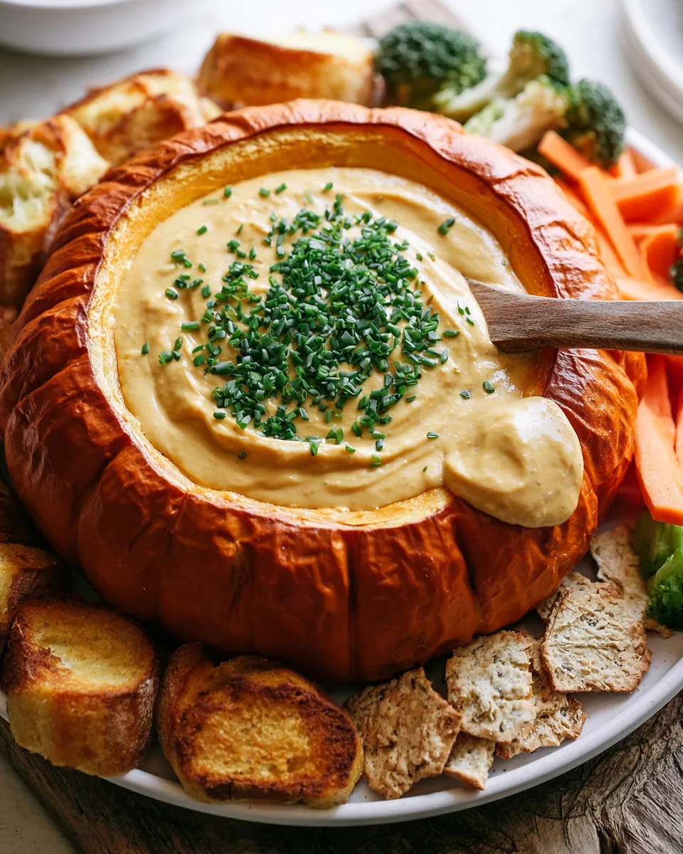 🎃👻 Cheesy Vegan Pumpkin Fondue Recipe