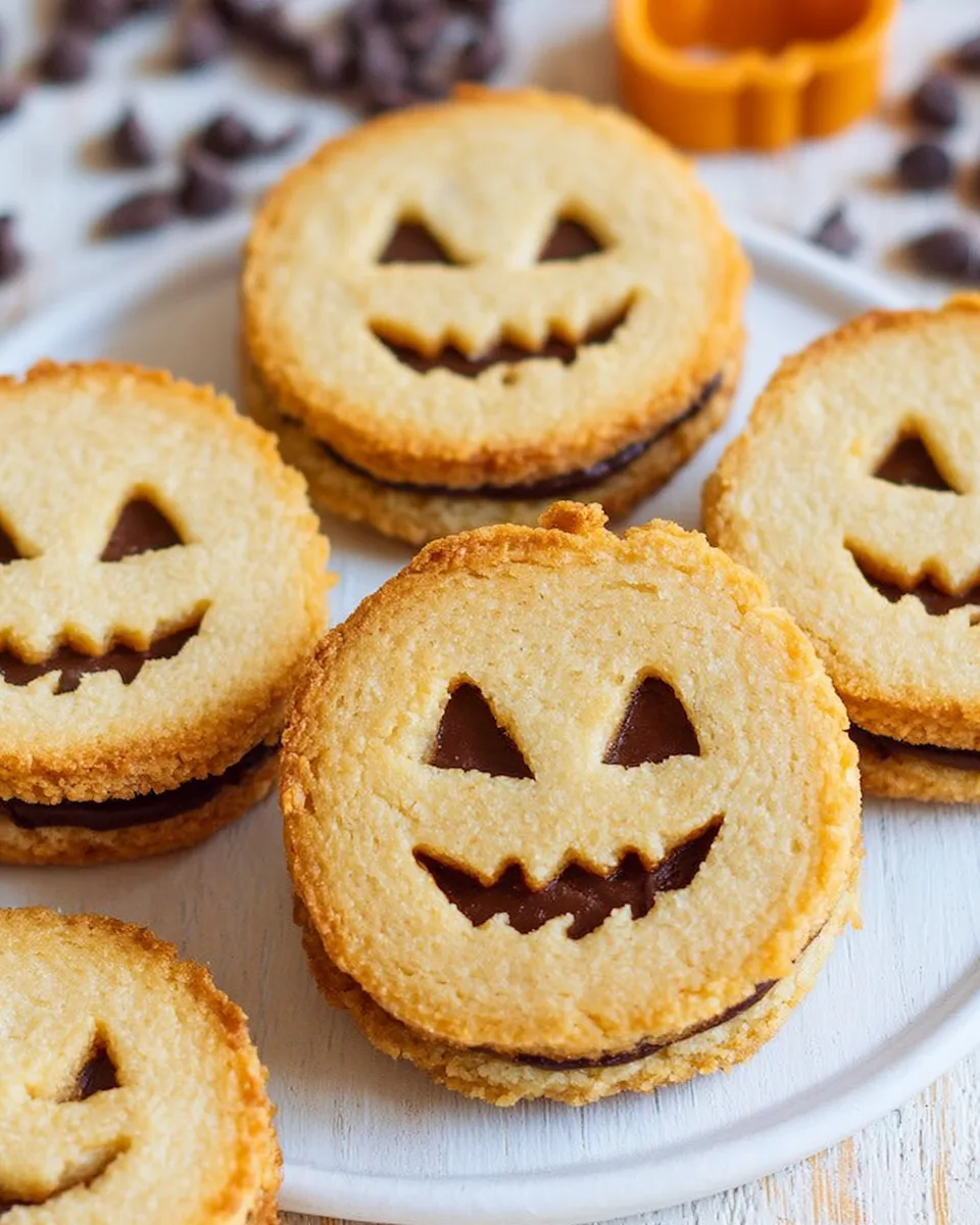 Easy Jack O' Lantern Keto Halloween Cookies