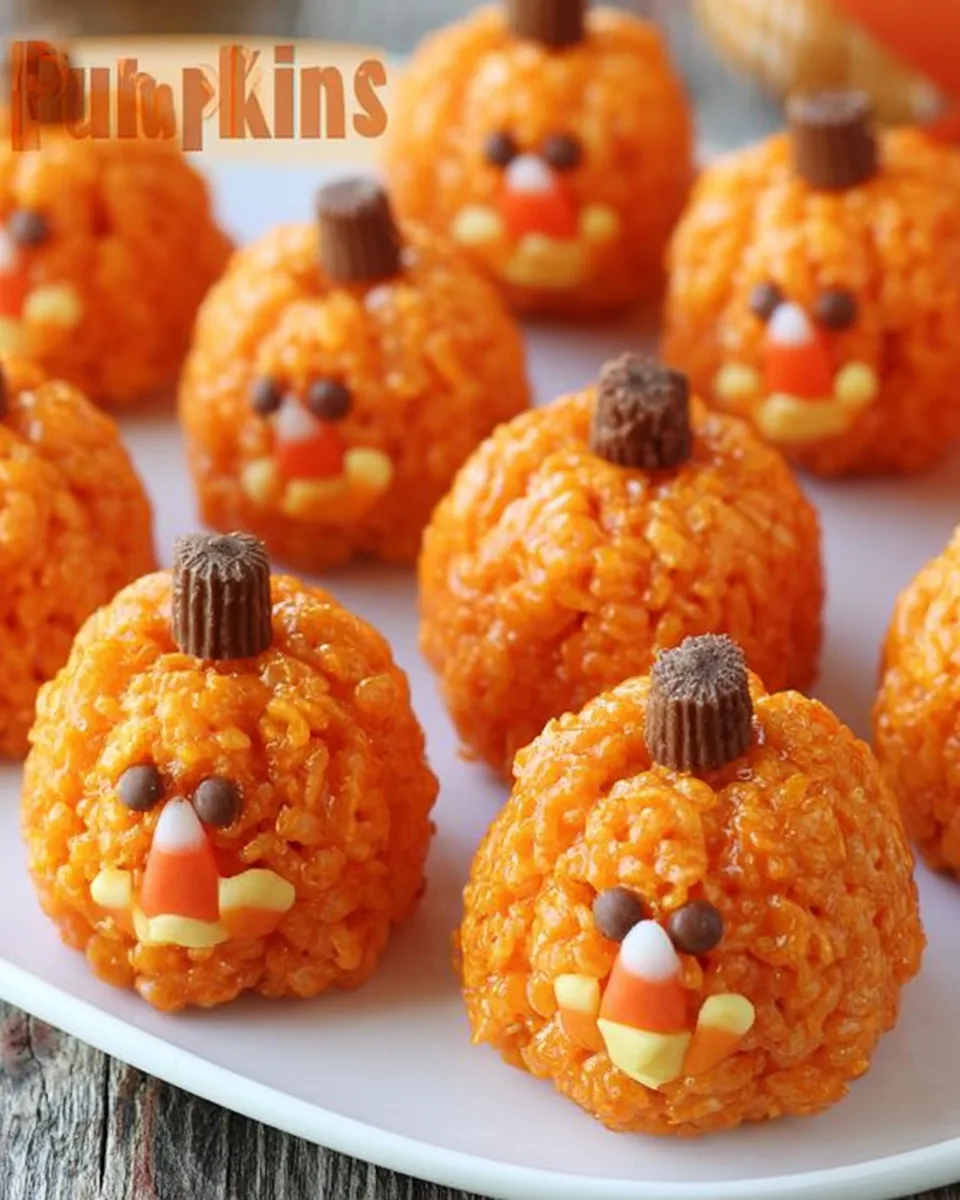 🎃 Easy Pumpkin Krispies Treats – Halloween Edition