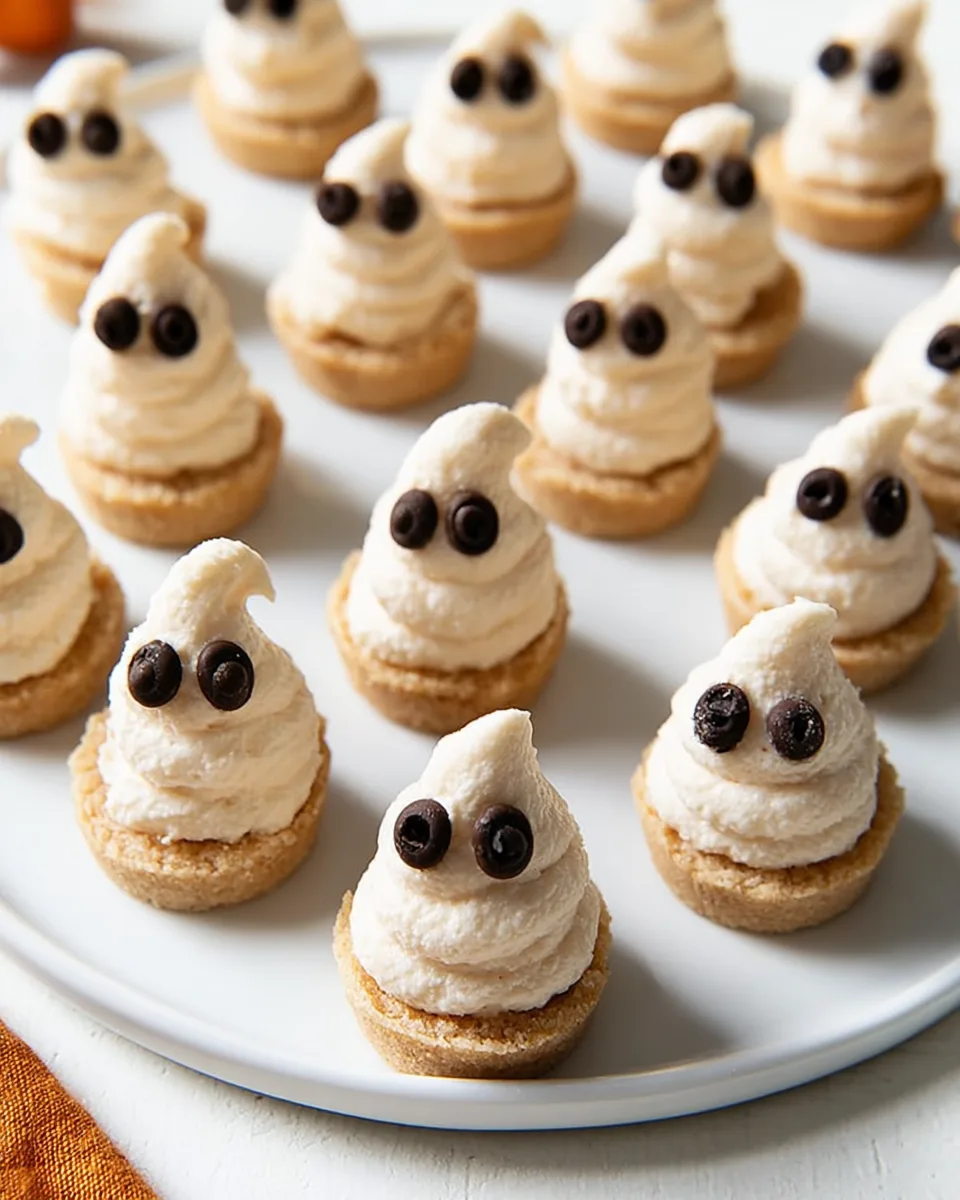 Easy Spooky Mini Cheesecake Ghost Bites
