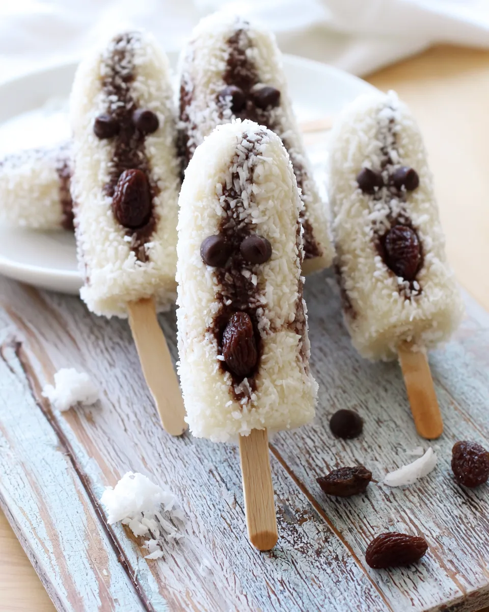 🎃 Frozen Coconut Banana Pops Recipe