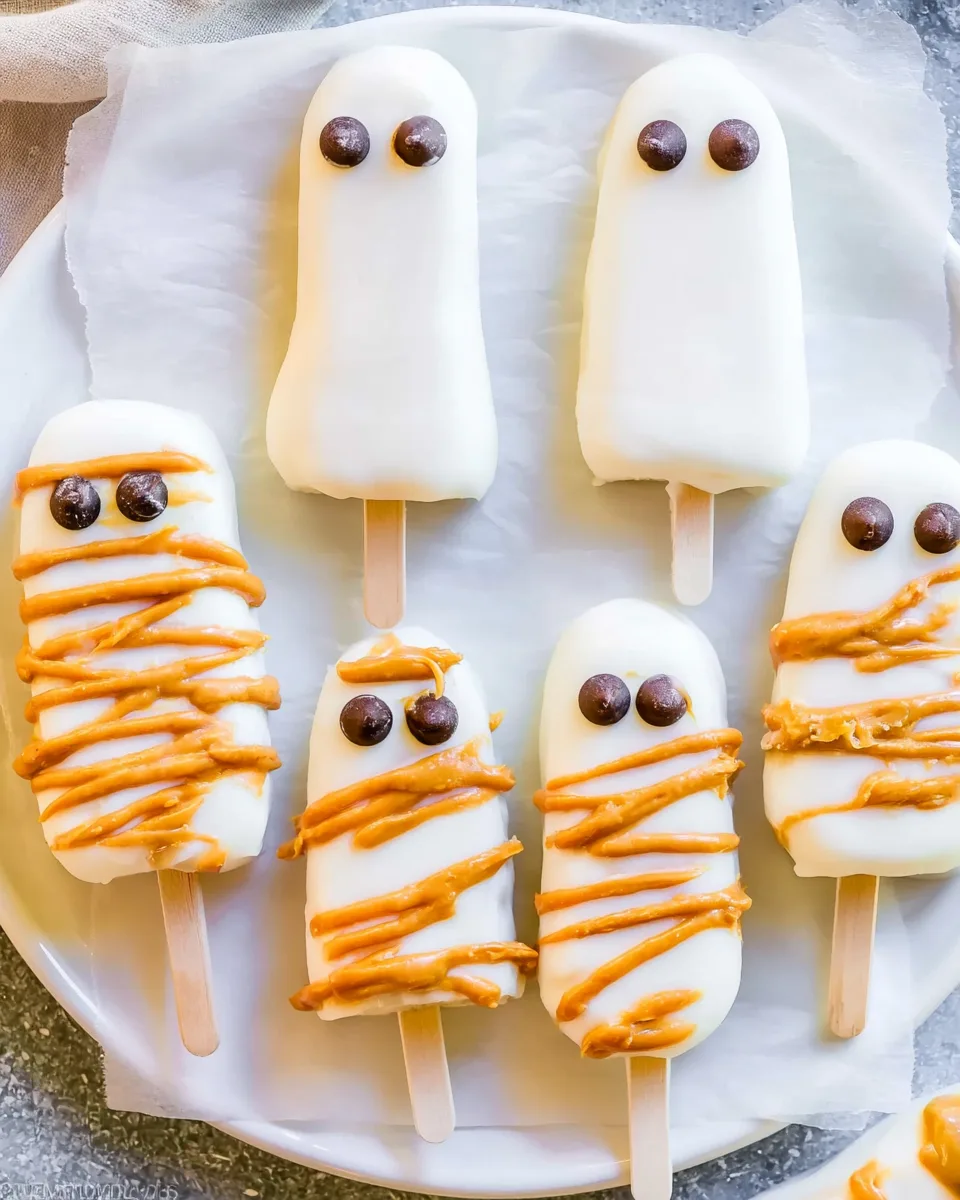 🎃 Halloween Banana Popsicles
