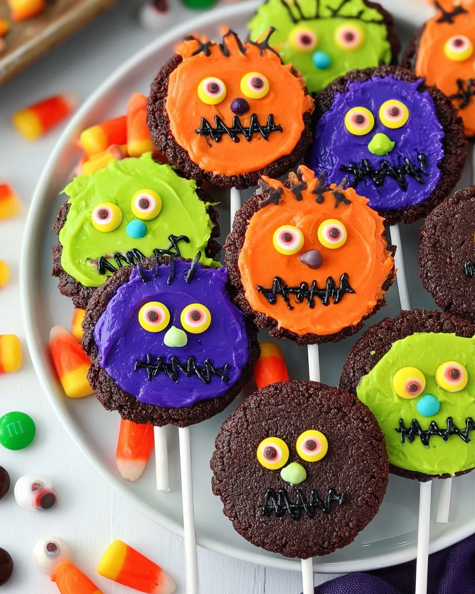 🎃 Halloween Chocolate Cookie Pops Recipe