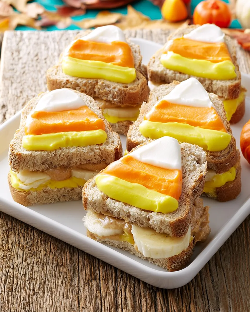 Spooky Candy Corn Sandwiches Recipe