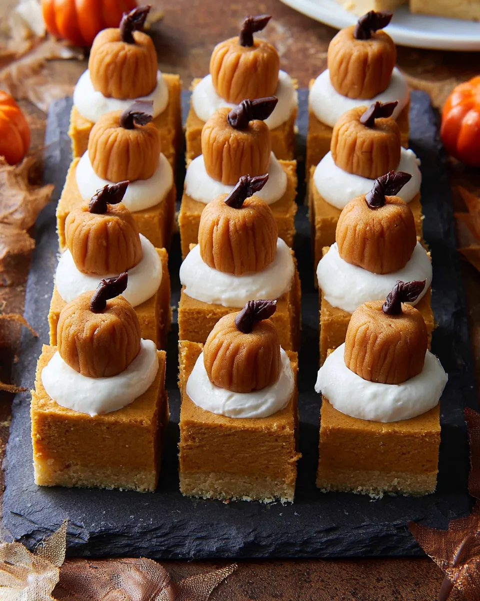Spooky Halloween Pumpkin Cheesecake Bars