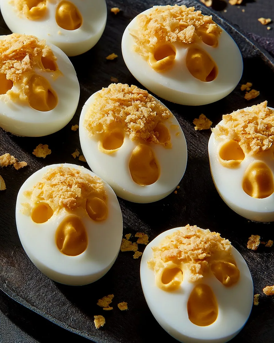 🎃 Spooky Skull Deviled Eggs Recipe