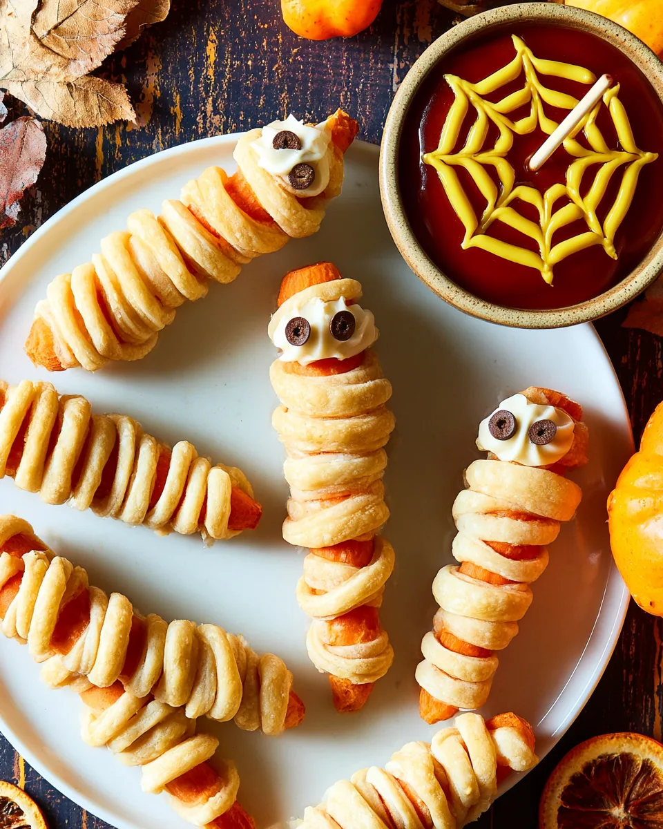 🎃 Spooky Vegan Mummy Carrot Dogs
